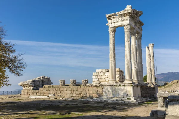 Trajan Chrám Starobylém Městě Pergamon Turecku — Stock fotografie