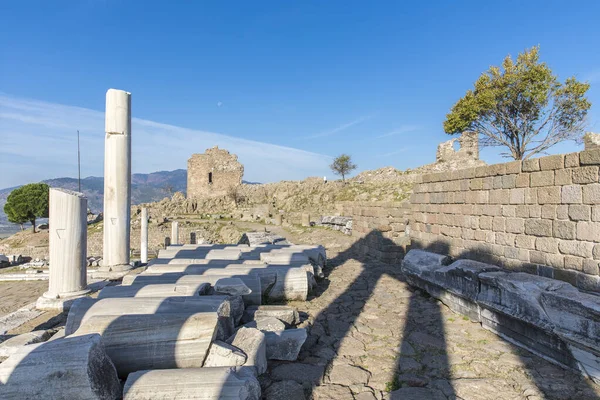 Траянський Храм Стародавньому Місті Пергамон Туреччина — стокове фото
