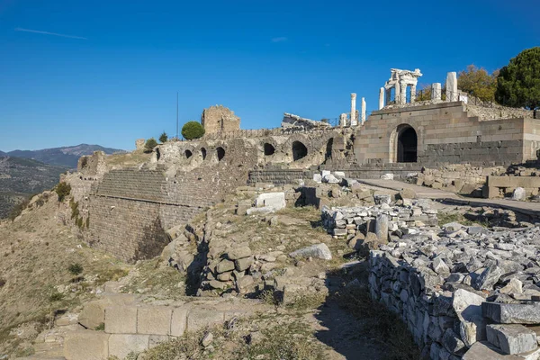 Руины Древнего Города Бергама Турции — стоковое фото