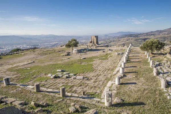 Руины Древнего Города Бергама Турции — стоковое фото