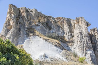 Türkiye 'de üç güzel volkanik oluşumu, üç güzel Kapadokya, Türkiye.