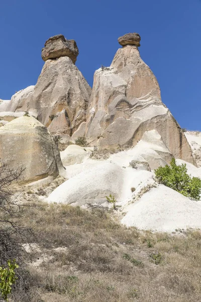 Capadocia Turquía Con Las Tres Hermosas Formaciones Volcánicas Tres Hermosas — Foto de Stock