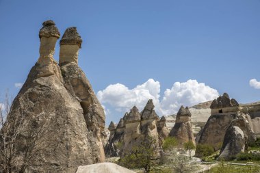  Hindi Kapadokya Simon Pasabaglari adı altında vadideki diğer doğal volkanik oluşumlar.