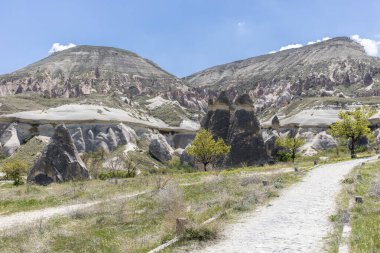  Hindi Kapadokya Simon Pasabaglari adı altında vadideki diğer doğal volkanik oluşumlar.