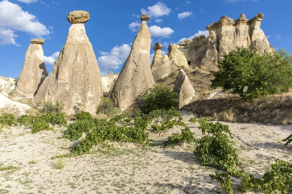 Vulkanische Tufformaties Turkije Cappadocië Nevsehir Turkije — Stockfoto