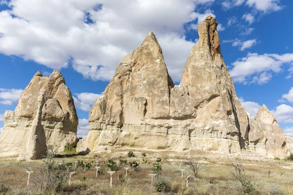 Türkiye Nin Kapadokya Nevsehir Türkiye Volkanik Tufa Oluşumları — Stok fotoğraf