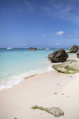 Filipinler, Boracay adasındaki beyaz plaj.