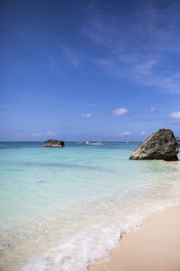 Filipinler, Boracay adasındaki beyaz plaj.
