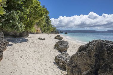 Filipinler, Boracay adasındaki beyaz plaj.