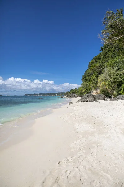 Biała Plaża Wyspie Boracay Filipiny — Zdjęcie stockowe