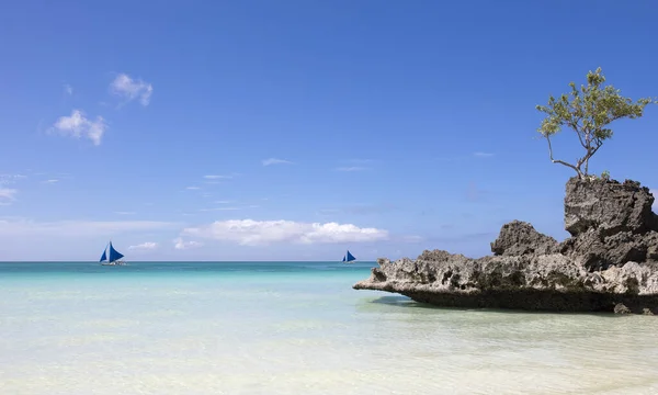 Wit Strand Eiland Boracay Filipijnen — Stockfoto