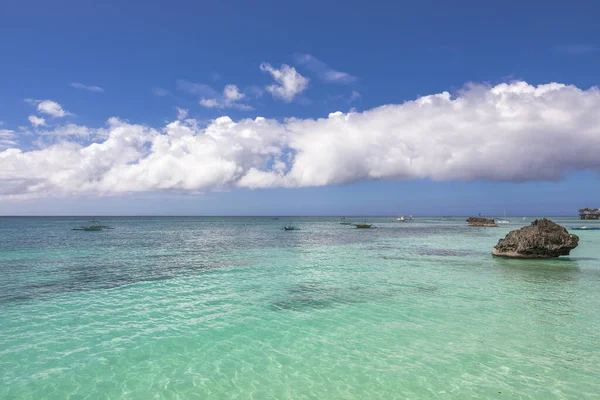 Fehér Strand Boracay Sziget Fülöp Szigetek — Stock Fotó