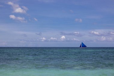 Puka Sahili, Boracay Adası, Filipinler.
