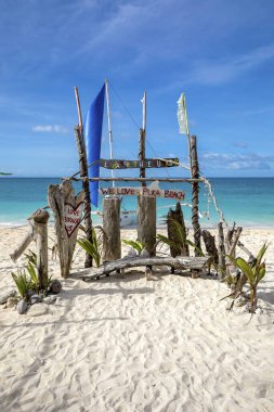 Puka Sahili, Boracay Adası, Filipinler.