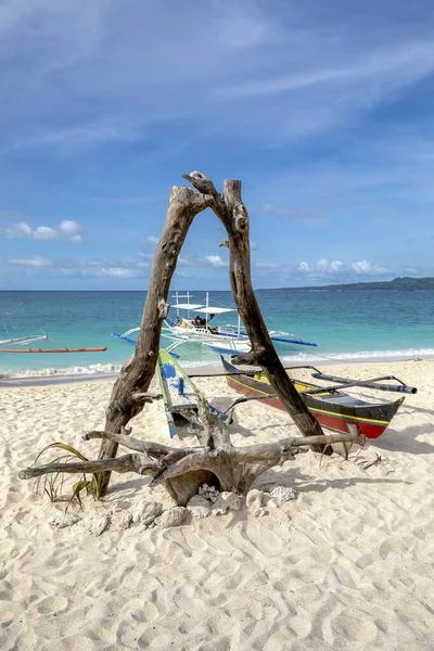 Playa Puka Isla Boracay Filipinas — Foto de Stock
