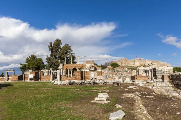 Saint jean church ruins in the ancient city of Ephesus in Turkey's Izmir city.