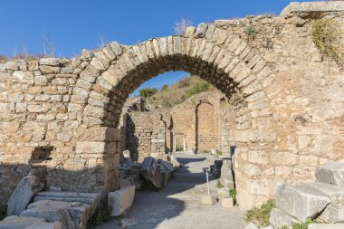 Eski şehrin kalıntıları olan ephesus hindi..