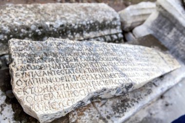 Eski şehrin kalıntıları olan ephesus hindi..