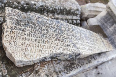Eski şehrin kalıntıları olan ephesus hindi..