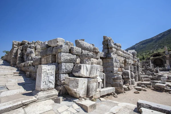 Zřícenina Starobylého Města Efezu Krůtě — Stock fotografie
