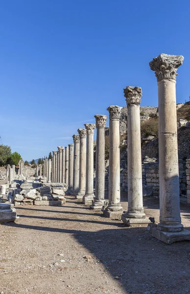 Ερείπια Της Αρχαίας Πόλης Του Εφέσου Στη Γαλοπούλα — Φωτογραφία Αρχείου