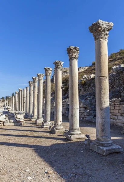 Ερείπια Της Αρχαίας Πόλης Του Εφέσου Στη Γαλοπούλα — Φωτογραφία Αρχείου