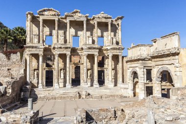 Efes Antik Kenti İzmir 'deki Celsus Kütüphanesi, Türkiye.