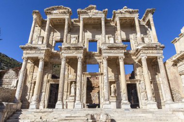 Efes Antik Kenti İzmir 'deki Celsus Kütüphanesi, Türkiye.