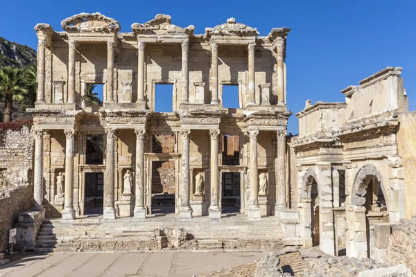 Celsus Bibliotek Efesos Antika Stad Izmir Turkiet — Stockfoto