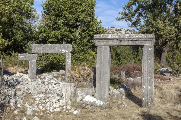 Antigua Ciudad Sidyma Del Pueblo Dodurga Fethiye Mugla Turquía — Foto de Stock