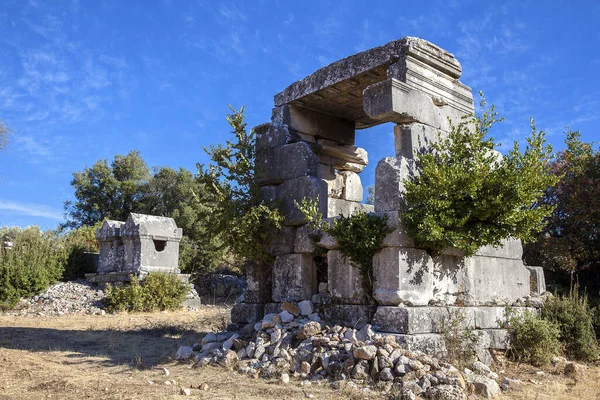 Den Antika Staden Sidyma Från Byn Dodurga Fethiye Mugla Turkiet — Stockfoto