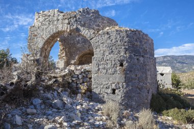 Dodurga köyünden antik Sidyma şehri. Fethiye, Mugla, Türkiye 'de.