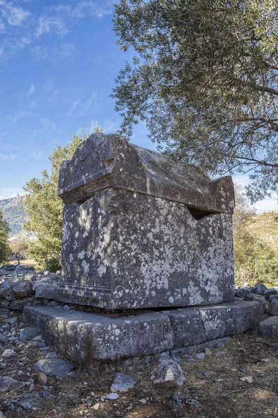 Antigua Ciudad Sidyma Del Pueblo Dodurga Fethiye Mugla Turquía — Foto de Stock