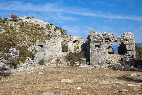 Antigua Ciudad Sidyma Del Pueblo Dodurga Fethiye Mugla Turquía — Foto de Stock