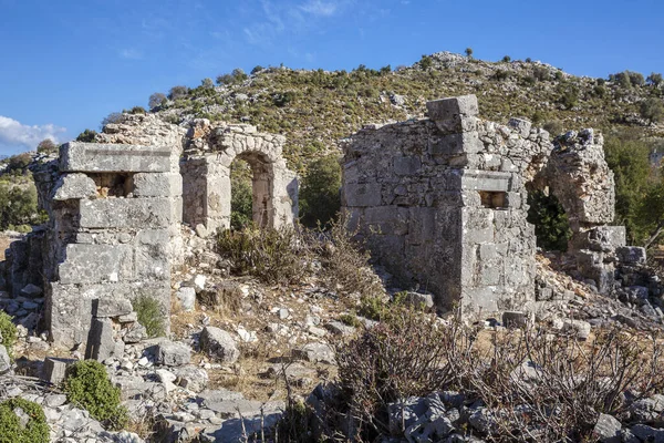 Antiga Cidade Sidyma Aldeia Dodurga Fethiye Mugla Turquia — Fotografia de Stock
