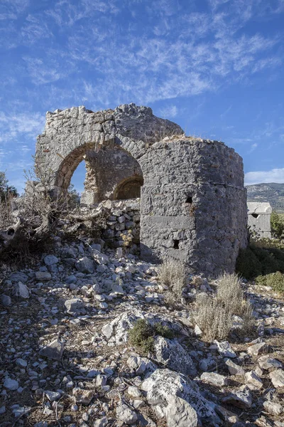 Antigua Ciudad Sidyma Del Pueblo Dodurga Fethiye Mugla Turquía — Foto de Stock