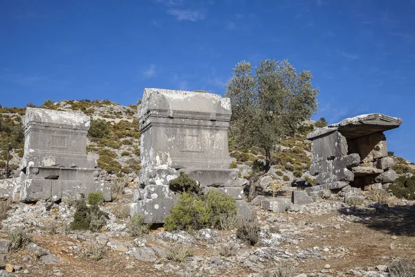 Ancienne Ville Sidyma Village Dodurga Fethiye Mugla Turquie — Photo