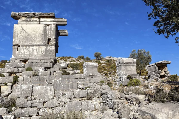 Antigua Ciudad Sidyma Del Pueblo Dodurga Fethiye Mugla Turquía — Foto de Stock