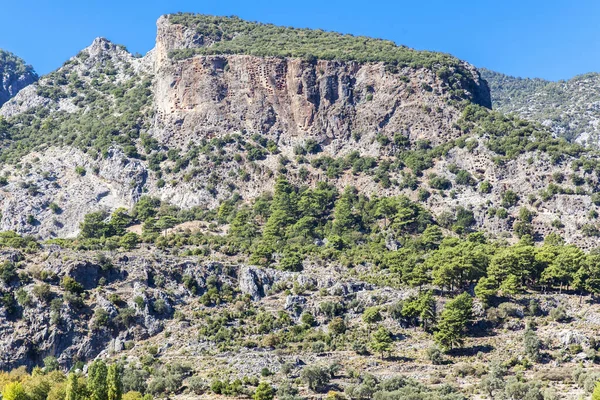 Fethiye Nin Eski Kenti Pinara Hindi Kaya Kesimi Mezarlar — Stok fotoğraf