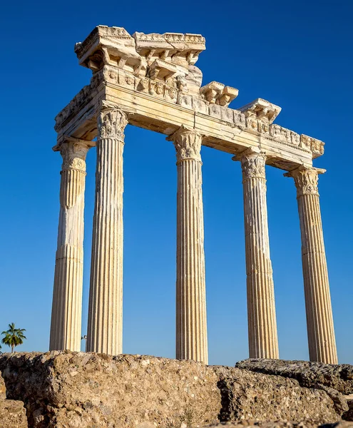 Ναός Του Απόλλωνα Αρχαία Ερείπια Αττάλεια Τουρκία — Φωτογραφία Αρχείου