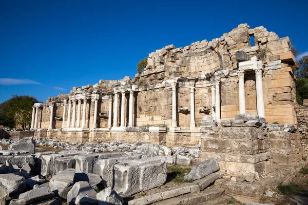 サイドの古代都市の遺跡 前ローマ時代の建物の遺跡 アンタルヤ トルコ — ストック写真