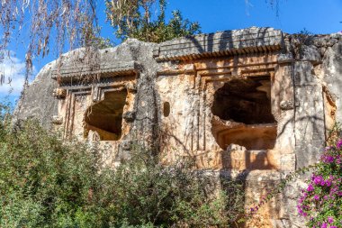 Nekroplis, kekova ve hindi içeren Lycian lahitleri..