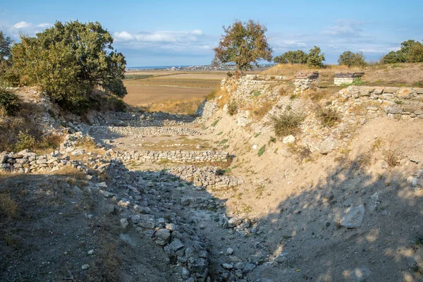 Les Ruines Ancienne Ville Troie Turquie — Photo