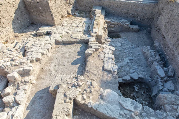 Ερείπια Της Αρχαίας Πόλης Της Τροίας Στην Τουρκία — Φωτογραφία Αρχείου