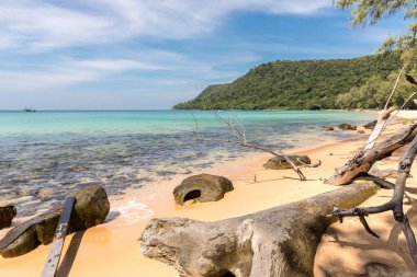 Sunset Beach, Koh rong samloem Adası, Sihanoukville, Kamboçya.