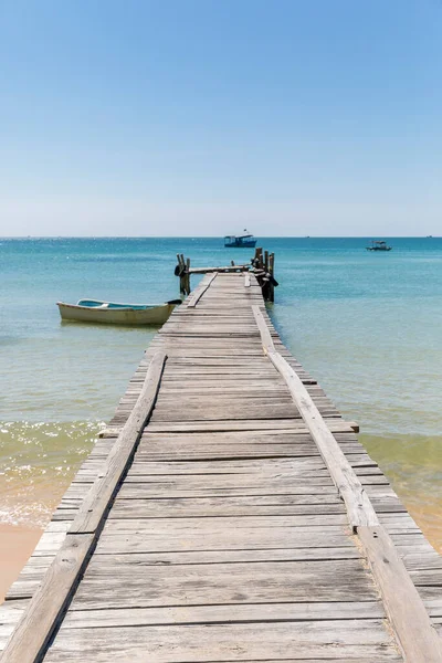 Old wood pier , Lazy beach, koh rong samloem island, sihanoukville, Cambodia.