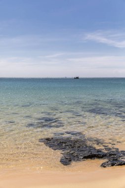 Tembel plaj, koh rong samloem adası, Sihanoukville, Kamboçya.