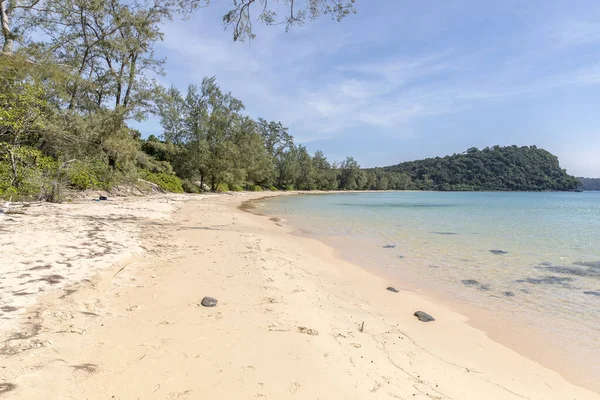 Tembel plaj, koh rong samloem adası, Sihanoukville, Kamboçya.