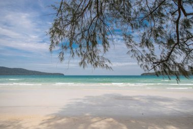 Saracen Körfezi Sahili, Koh rong Samloem Adası, Sihanoukville, Kamboçya.