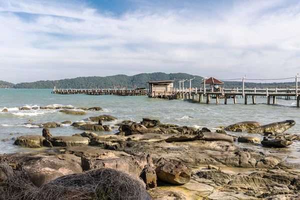 Old Pier Saracen Bay Beach Koh Rong Samloem Island Sihanoukville — Photo